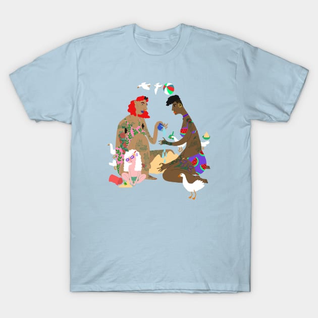 At the beach T-Shirt by ezrawsmith